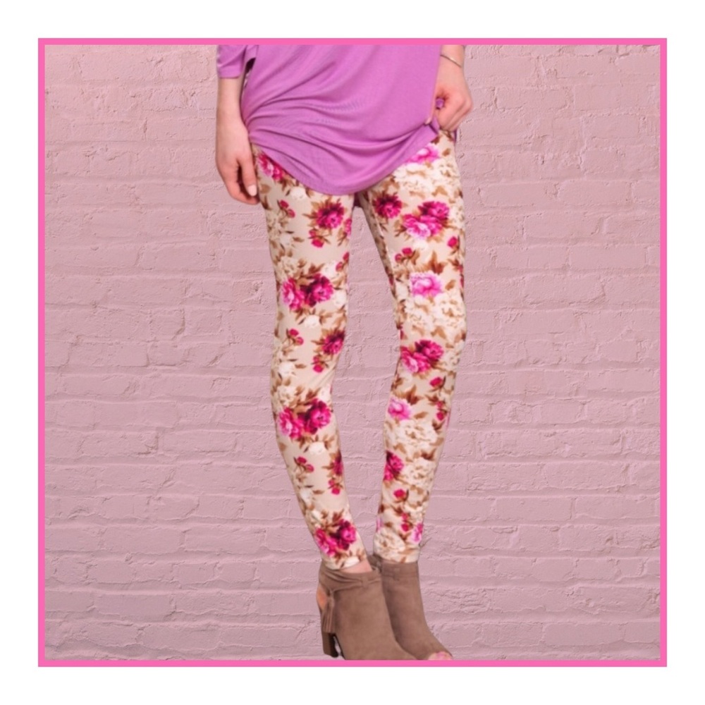 Floral Legging, OSFM, 📌Add TOP👚Avail Separate Listing. - Picture 4 of 8